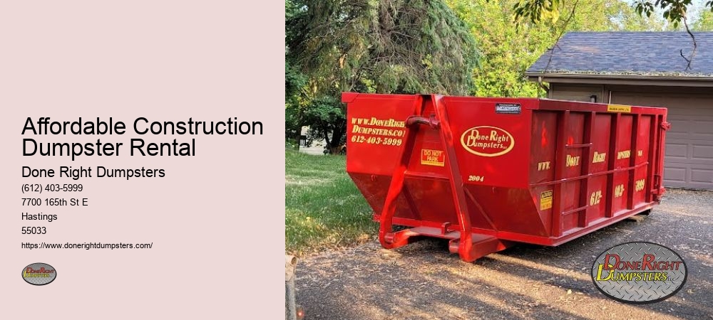 Affordable Construction Dumpster Rental