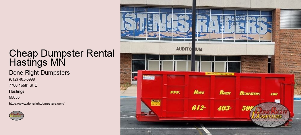 Cheap Dumpster Rental Hastings MN